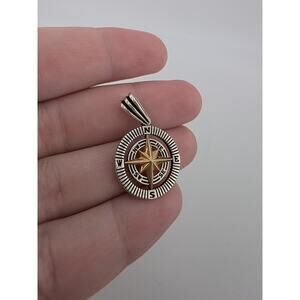 Sterling Silver 925 Compass Pendent